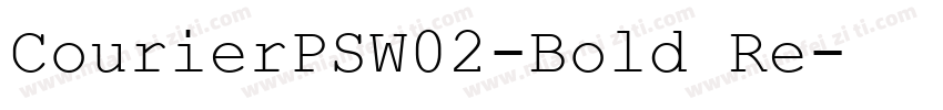 CourierPSW02-Bold Re字体转换